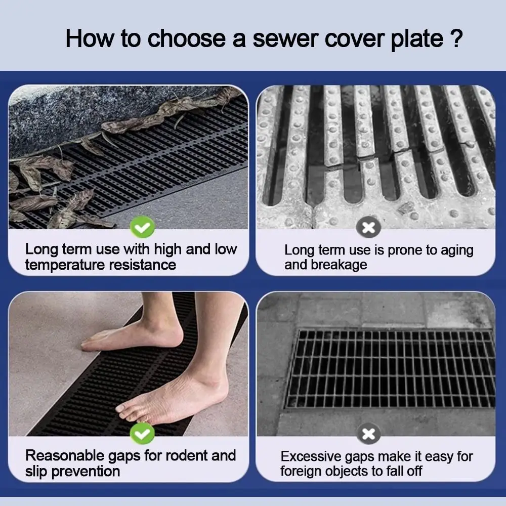 New High Strength Trench Cover Rectangular Black Sewer Trench Plate Grid Resin Plastic Grate Driveway Basement
New High Strength Trench Cover Rectangular Black Sewer Trench Plate Grid Resin Plastic Grate Driveway Basement