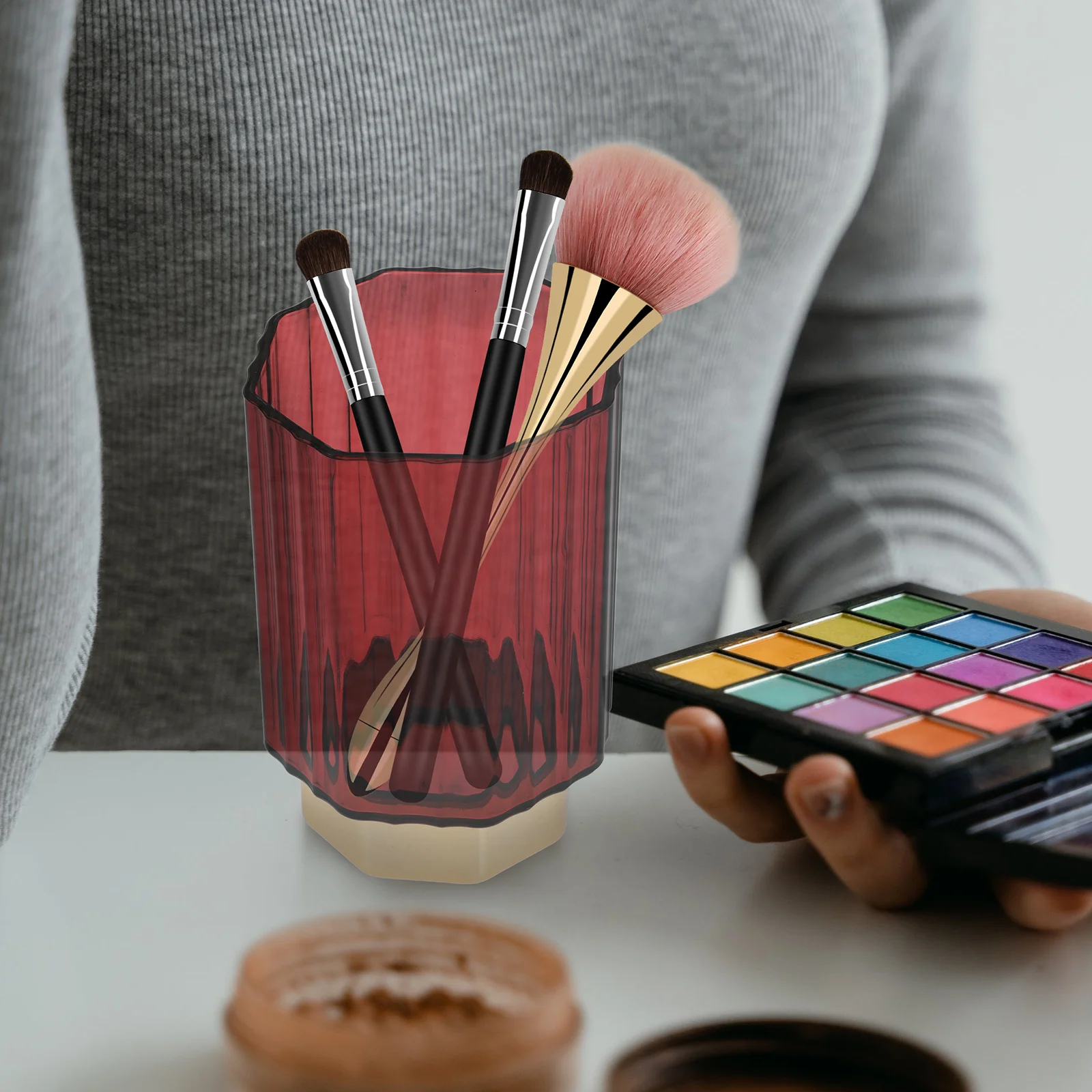Makeup Brush Storage Container Transparent Organizer Vanity Holder Pencil Pp Creative Multi-function
Makeup Brush Storage Container Transparent Organizer Vanity Holder Pencil Pp Creative Multi-function