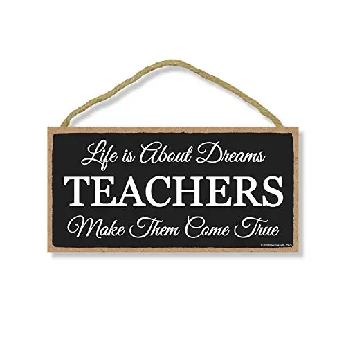 Honey Dew Gifts Teacher Decor, Life is About Dreams Teachers Make Them Come True Hanging Sign, Wall Art, Decorative Wood Sign C
Honey Dew Gifts Teacher Decor, Life is About Dreams Teachers Make Them Come True Hanging Sign, Wall Art, Decorative Wood Sign C