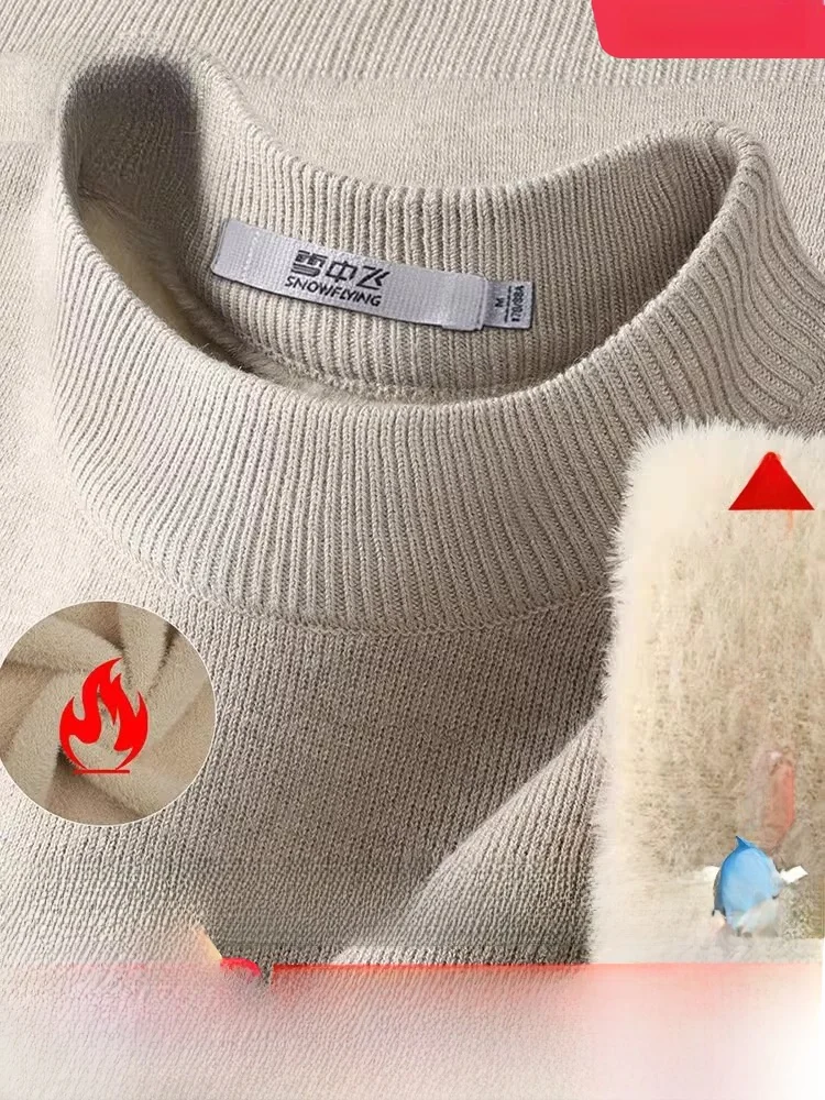 Snow Flng Men's Fce Lined Thiened Casual Knitwear Hoodie Comfortable Long Sve round Ne Pullover for Autumn Winter
Snow Flng Men's Fce Lined Thiened Casual Knitwear Hoodie Comfortable Long Sve round Ne Pullover for Autumn Winter