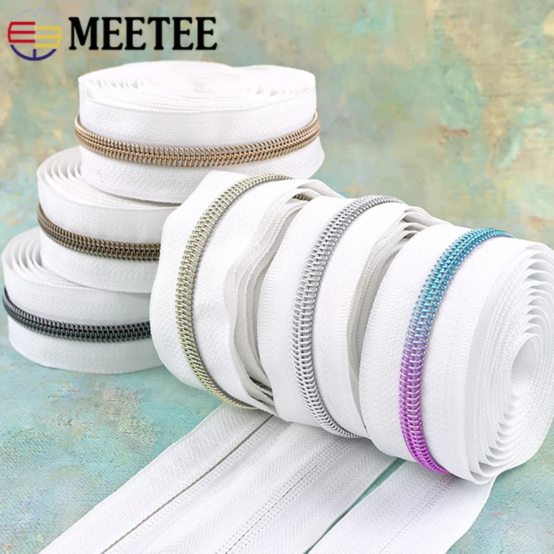 5/10/20M 5# Nylon Zipper Tape White Long Zips for Bag Jackets Garment Sewing Zippers Continuous Zip Roll Repair Kits Accessories
5/10/20M 5# Nylon Zipper Tape White Long Zips for Bag Jackets Garment Sewing Zippers Continuous Zip Roll Repair Kits Accessories
