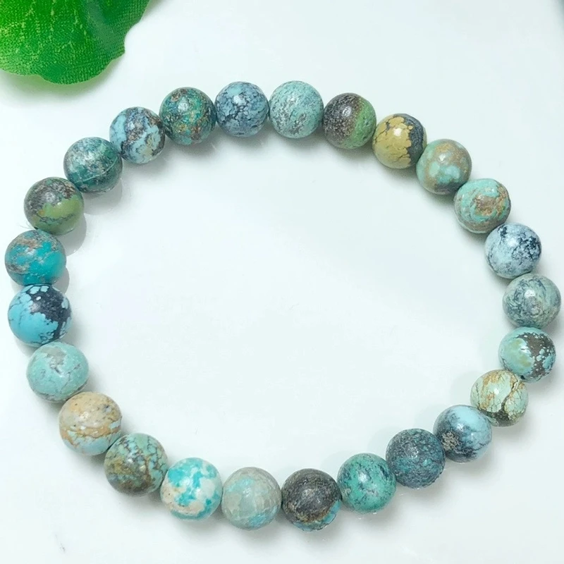 Натуральный синий зеленый бирюзовый браслет с бусинами для женщин и мужчин, редкий зеленый бирюзовый круглый 6 мм драгоценный камень, бирюзовые ювелирные изделия AAAAA 
Натуральный синий зеленый бирюзовый браслет с бусинами для женщин и мужчин, редкий зеленый бирюзовый круглый 6 мм драгоценный камень, бирюзовые ювелирные изделия AAAAA