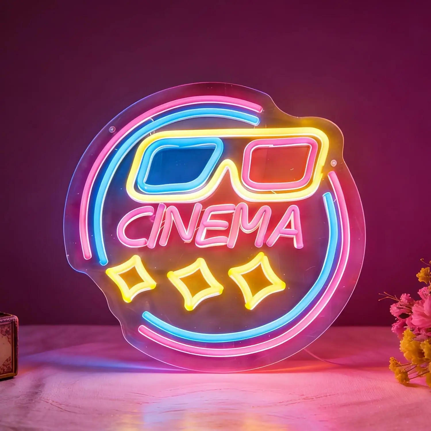 Cinema Neon Sign USB Dimmable LED Light for Home Theater Living Room Party Movie Night Wall Decor Gifts Signboard Light
Cinema Neon Sign USB Dimmable LED Light for Home Theater Living Room Party Movie Night Wall Decor Gifts Signboard Light