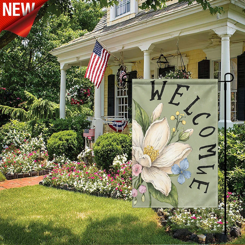 1PC, Welcome Floral Garden Flag Watercolor Style Blossom Outdoor Decorative Yard Flag for Spring Summer Patio Lawn
1PC, Welcome Floral Garden Flag Watercolor Style Blossom Outdoor Decorative Yard Flag for Spring Summer Patio Lawn