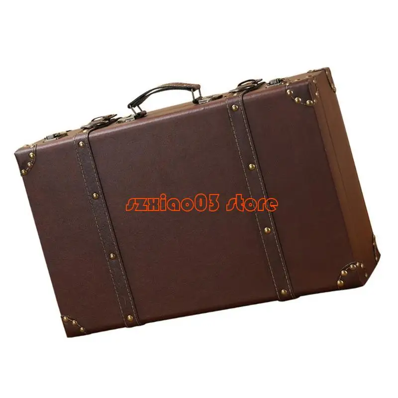 103C Vintage Leather and Wooden Suitcase Decorative Box Storage Case for Home Use
103C Vintage Leather and Wooden Suitcase Decorative Box Storage Case for Home Use