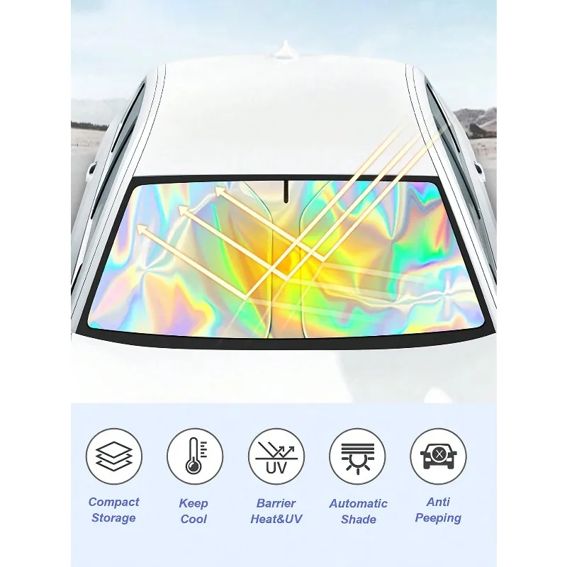 Laser Titanium Silver Printed Sunshade Foldable Reflective Multi-layer Car Accessories UV Protection Car Windshield Sunshade
Laser Titanium Silver Printed Sunshade Foldable Reflective Multi-layer Car Accessories UV Protection Car Windshield Sunshade