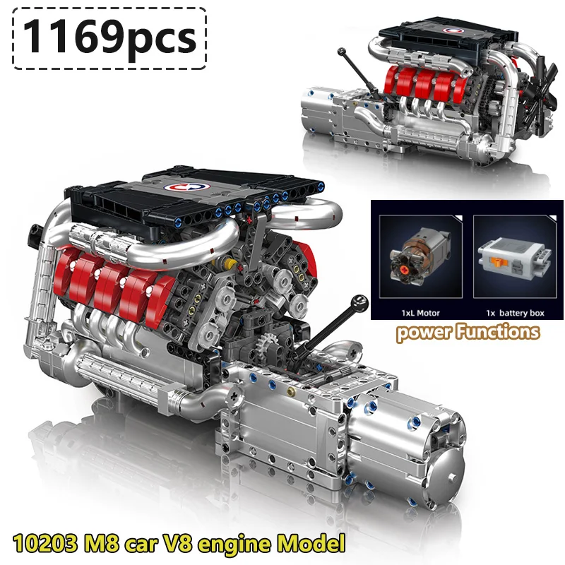 1169 шт. 10203 высокотехнологичные строительные блоки V8 двигатель моторизованная модель коробки передач электрический привод MOC кирпичи автомобильные детали DIY игрушки подарок
1169 шт. 10203 высокотехнологичные строительные блоки V8 двигатель моторизованная модель коробки передач электрический привод MOC кирпичи автомобильные детали DIY игрушки подарок