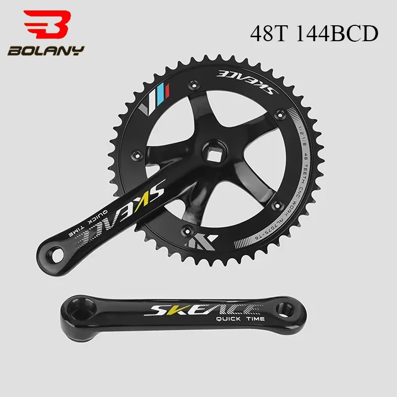 SKEVCE 165mm Road Crankset: 144BCD 48T Alloy, Single Square Hole for Fixed/Track Bikes
SKEVCE 165mm Road Crankset: 144BCD 48T Alloy, Single Square Hole for Fixed/Track Bikes