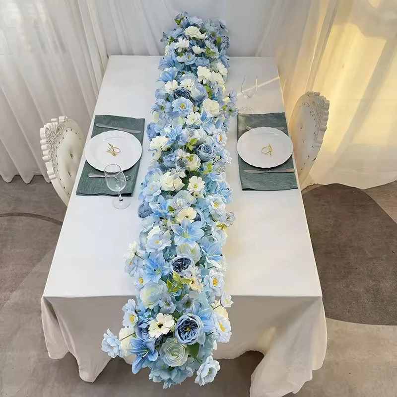 Uflower 200cm Blue Artificial Flower Row Arrangement Luxury Fake Flowers for Wedding Table Centerpiece Home Garden Decor
Uflower 200cm Blue Artificial Flower Row Arrangement Luxury Fake Flowers for Wedding Table Centerpiece Home Garden Decor