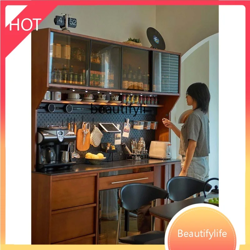 Французская обеденная сторона из цельного дерева в стиле ретро у стены, встроенный шкафчик для хранения, средневековый двухслойный шкаф для чая 51.
Французская обеденная сторона из цельного дерева в стиле ретро у стены, встроенный шкафчик для хранения, средневековый двухслойный шкаф для чая 51.