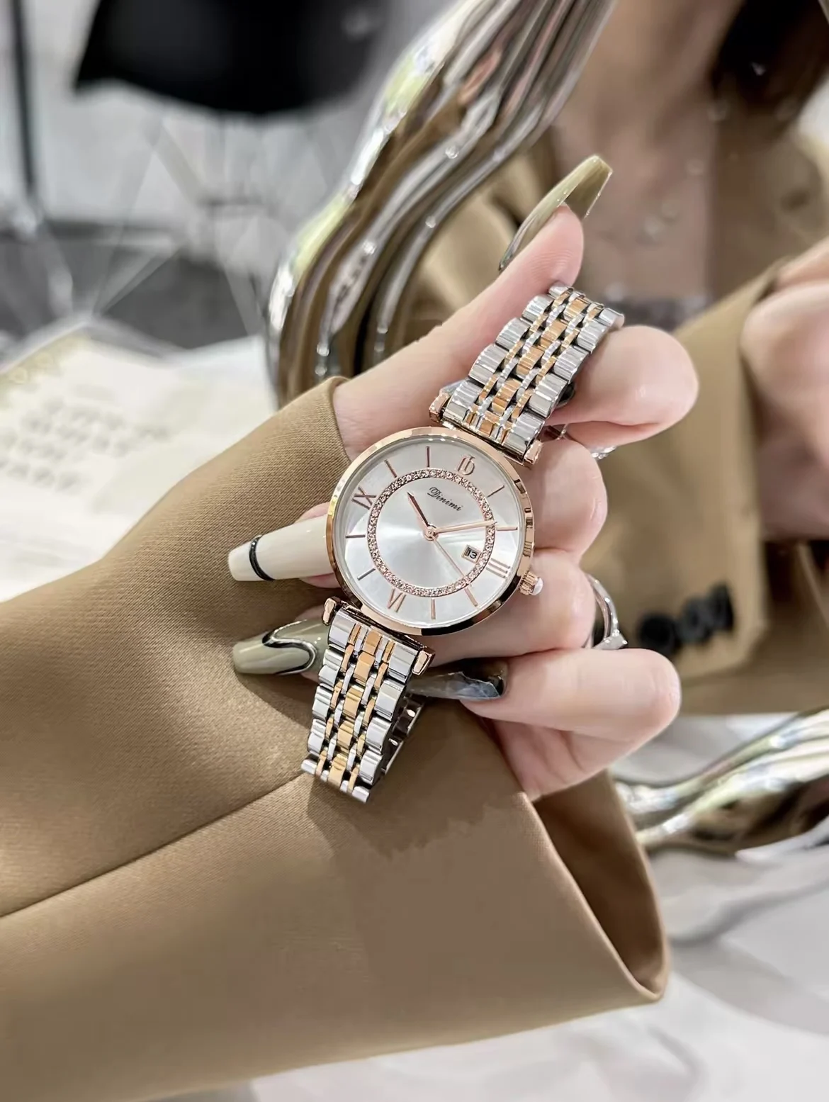 2025 hot! luxury crystal women's bracelet watches high-end fashion diamond ladies quartz steel women's watch-bracelet
2025 hot! luxury crystal women's bracelet watches high-end fashion diamond ladies quartz steel women's watch-bracelet