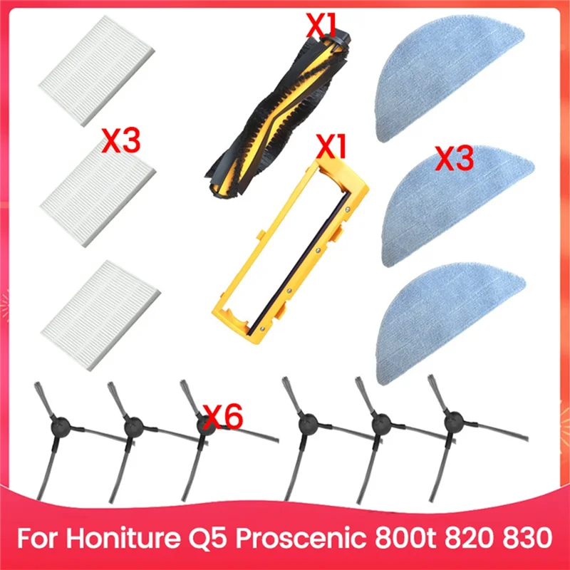 ABMI-Main Side Brush Filter Mop Cloth Kit For Honiture Q5 Proscenic 800T 820 830 Vacuum Cleaner Replacement Parts,
ABMI-Main Side Brush Filter Mop Cloth Kit For Honiture Q5 Proscenic 800T 820 830 Vacuum Cleaner Replacement Parts,