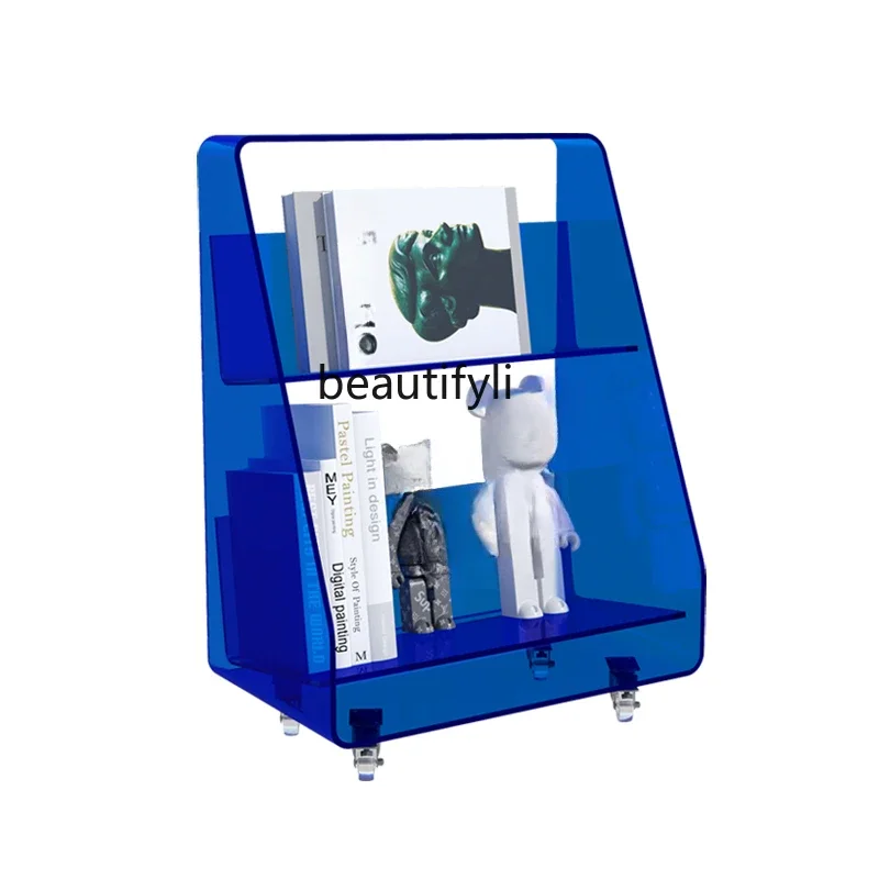 LCreative Book Shelf Cute Picture Book Storage Rack Simple Acrylic Mobile Cart 
LCreative Book Shelf Cute Picture Book Storage Rack Simple Acrylic Mobile Cart