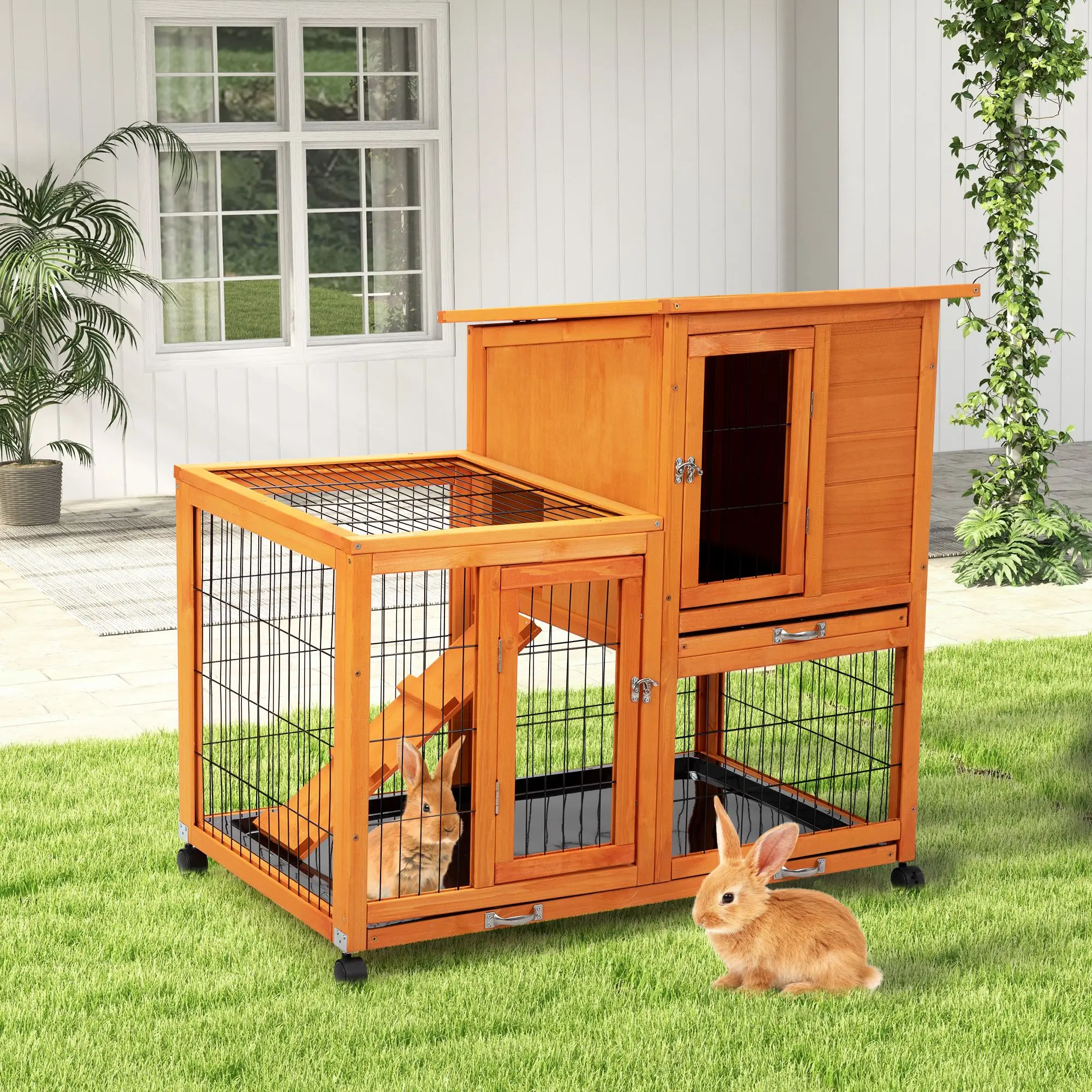 DB Orange Rabbit Hutch Съемный металлический домик для домашних животных со съемным подносом Роликовые ролики Открытый твердый переноска с рисунком животных
DB Orange Rabbit Hutch Съемный металлический домик для домашних животных со съемным подносом Роликовые ролики Открытый твердый переноска с рисунком животных