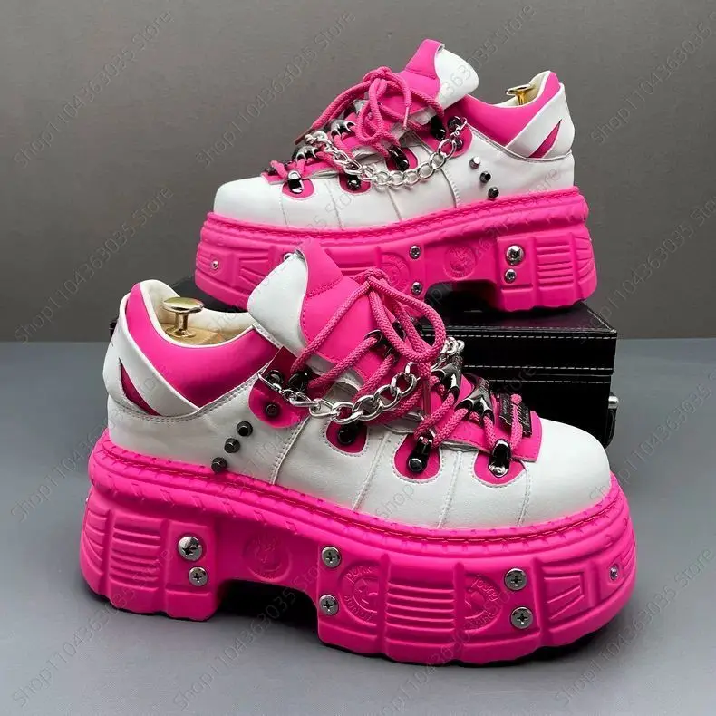 2025 Spring New Pink Small Punk Style Fashion Personality Heightening Platform Casual Shoes Women's thick soled shoes Zapatos
2025 Spring New Pink Small Punk Style Fashion Personality Heightening Platform Casual Shoes Women's thick soled shoes Zapatos