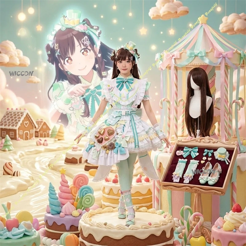 Костюм для косплея по аниме-игре IDOLM@STER SHINY COLORS: группа идолов I'm A Cutie Finder, Сонода Чиёко, платье Sweet Lolita, зеленое платье-торт, кавайное.
Костюм для косплея по аниме-игре IDOLM@STER SHINY COLORS: группа идолов I'm A Cutie Finder, Сонода Чиёко, платье Sweet Lolita, зеленое платье-торт, кавайное.