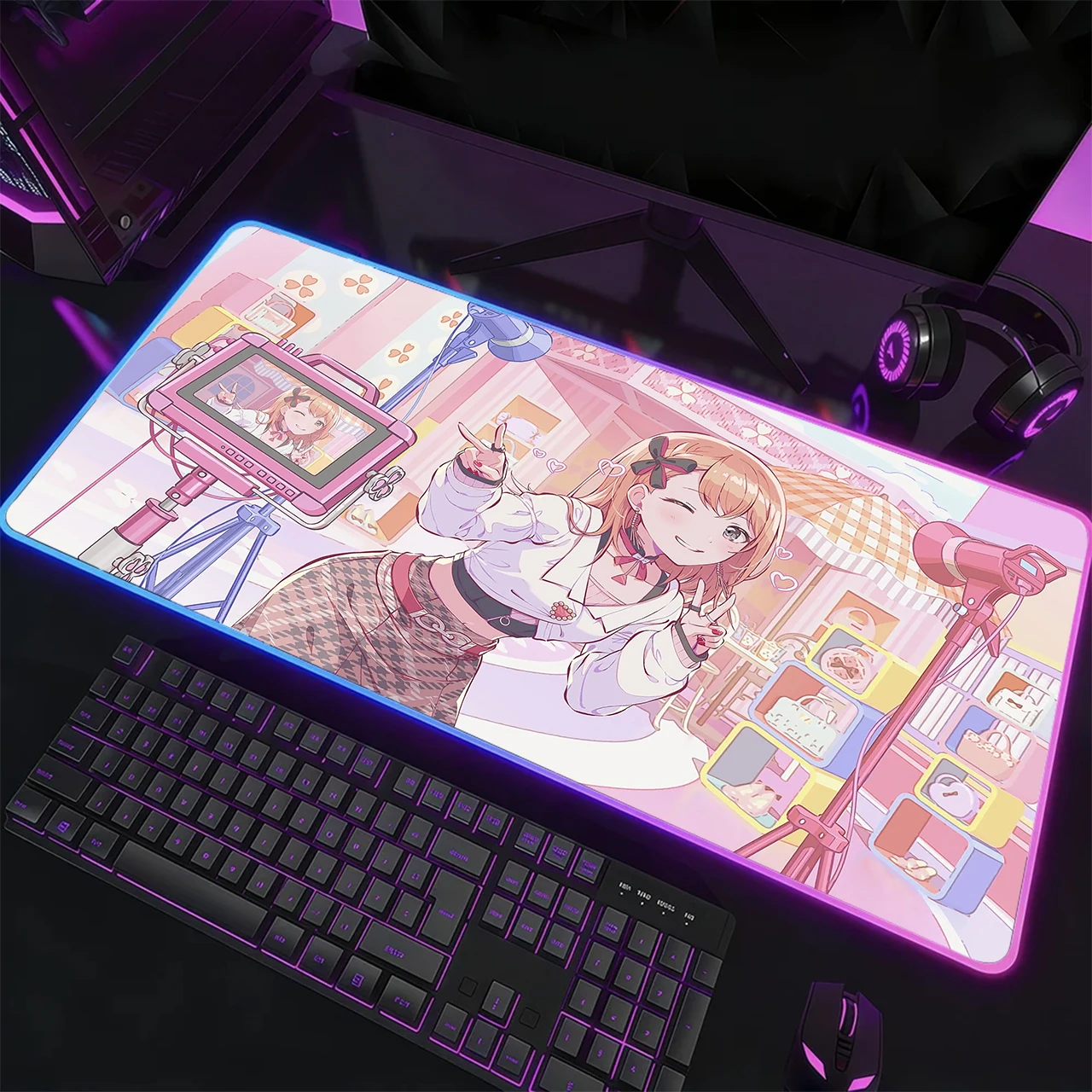 RGB Gaming Mouse Pad,Large Size,Anti-slip,Stitched Edges,Soft Rubber,Orange Hair Live Stream Anime Girl Deskpad For Office Use
RGB Gaming Mouse Pad,Large Size,Anti-slip,Stitched Edges,Soft Rubber,Orange Hair Live Stream Anime Girl Deskpad For Office Use