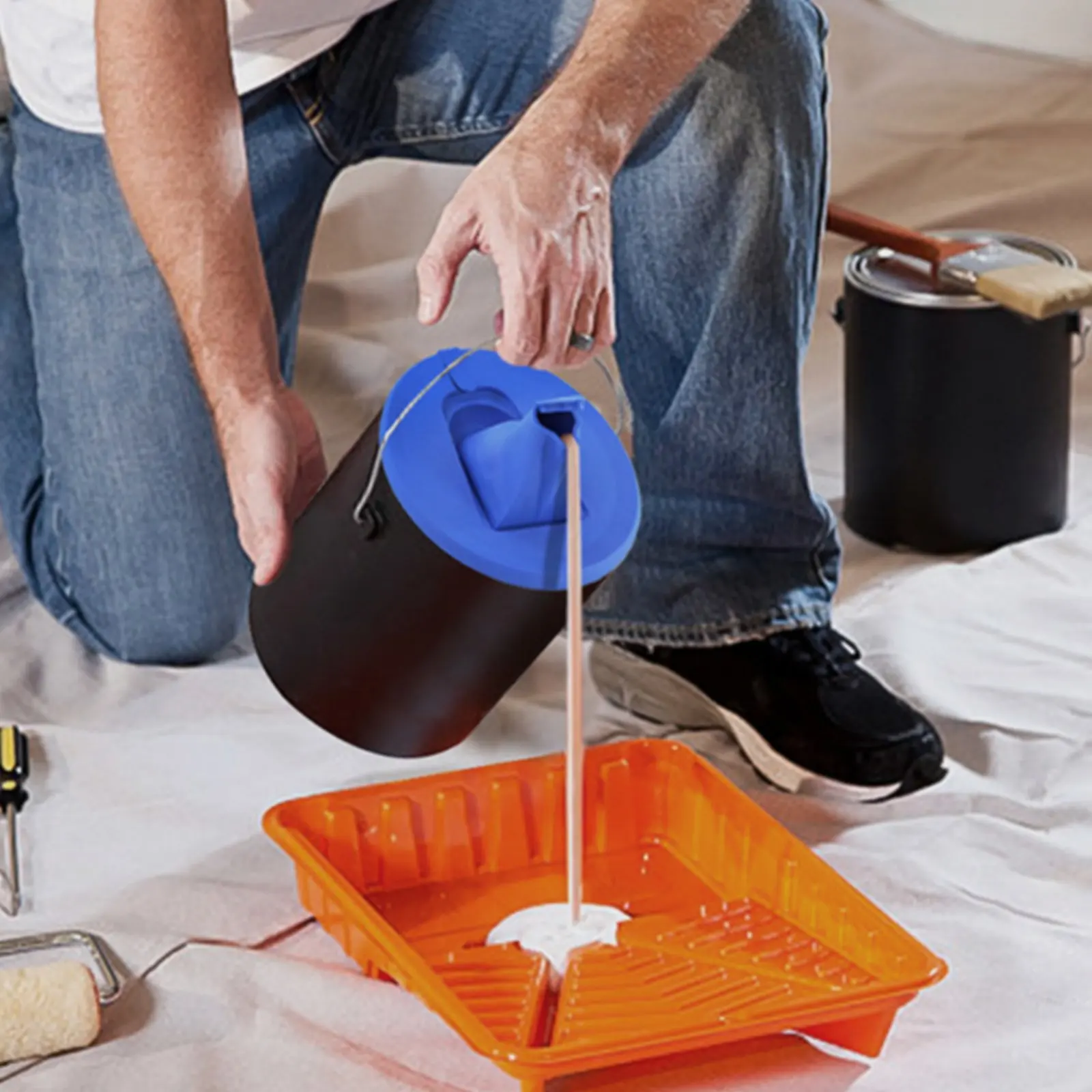Gallon Paint Can Spout Lid Collapsible Foldable Paint Can Lid Dripdrip-Preventing Pail Cap Spill Proof Painting Supply Leakproof
Gallon Paint Can Spout Lid Collapsible Foldable Paint Can Lid Dripdrip-Preventing Pail Cap Spill Proof Painting Supply Leakproof