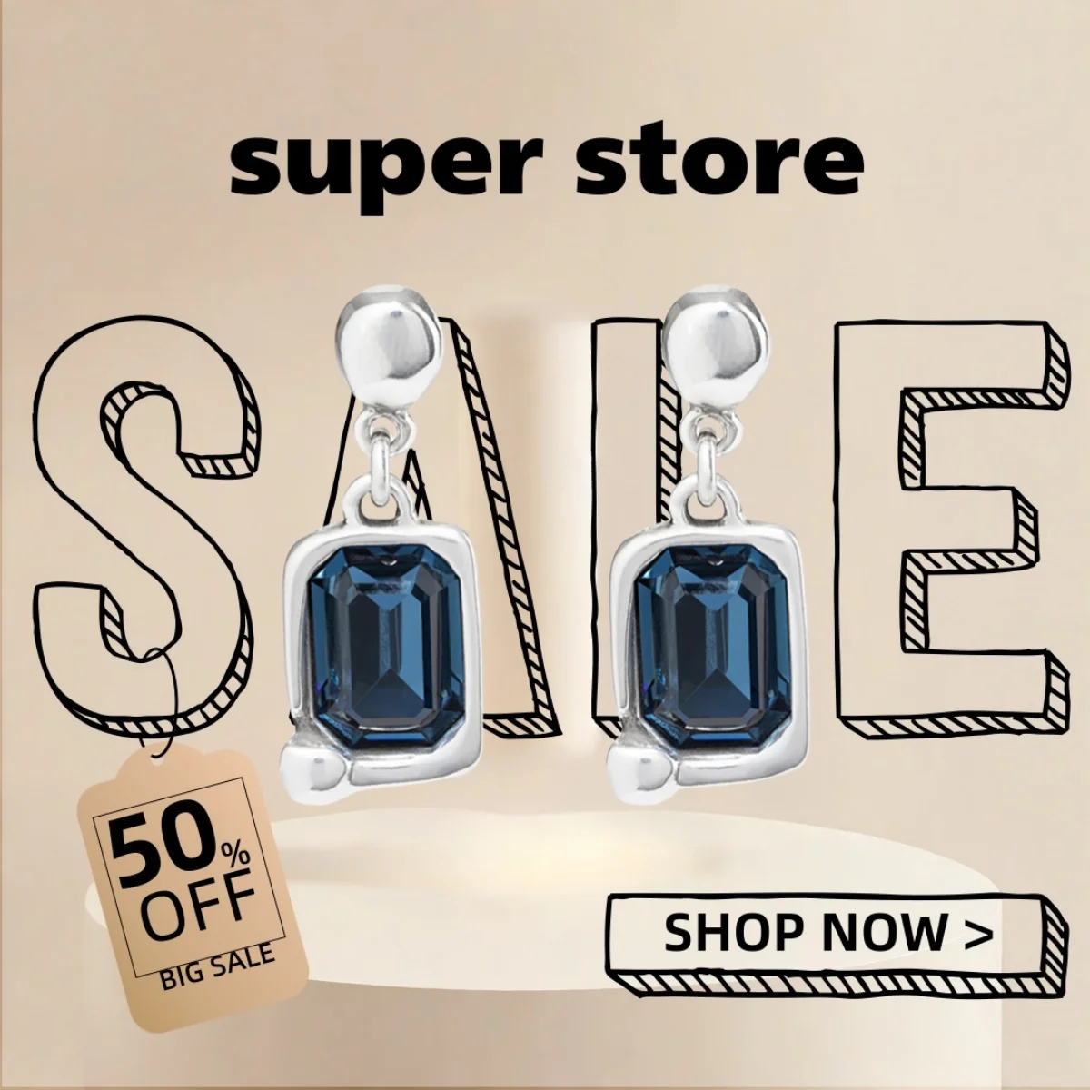 2025 UHO Europe and America Original New Product Silvery Fashion Charm Quadrilateral Blue Crystal Earrings Women's Festival Gift
2025 UHO Europe and America Original New Product Silvery Fashion Charm Quadrilateral Blue Crystal Earrings Women's Festival Gift