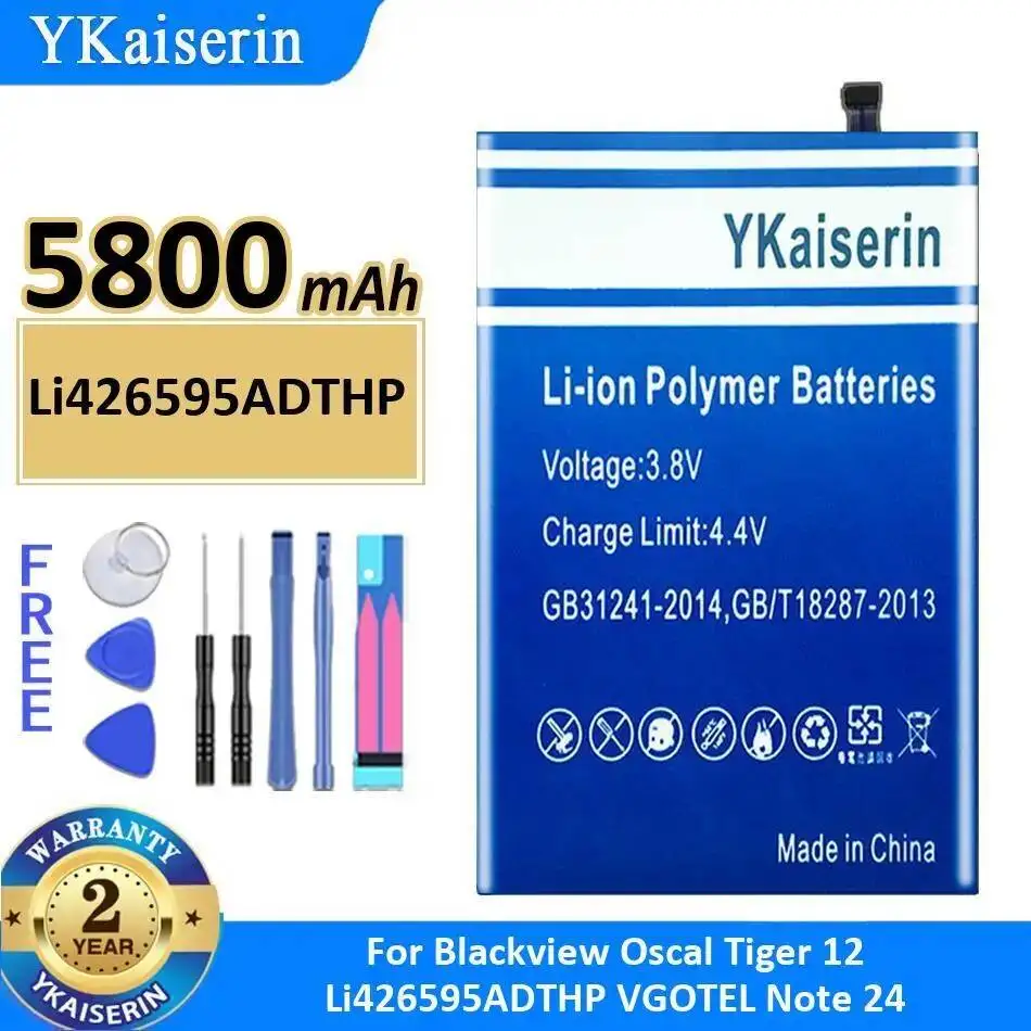 Долговечная батарея для мобильного телефона 5800 мАч для Blackview Oscal Tiger 12 Li426595ADTHP Vgotel Note 24
Долговечная батарея для мобильного телефона 5800 мАч для Blackview Oscal Tiger 12 Li426595ADTHP Vgotel Note 24