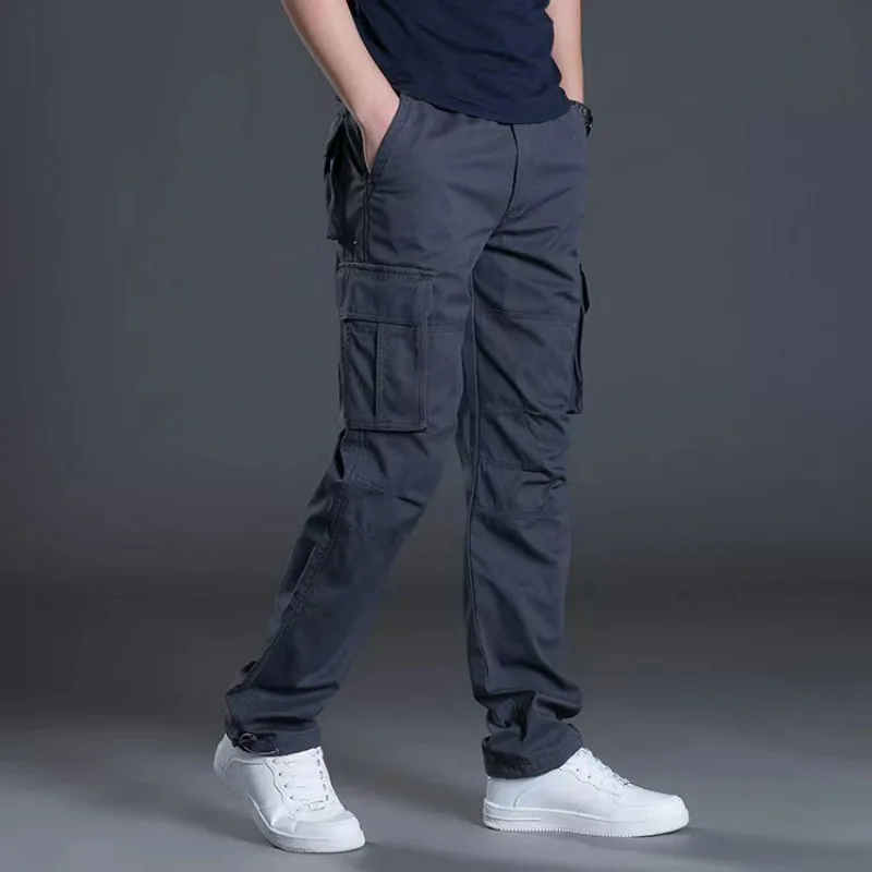KIDWHXR Spring Summer Man Cargo Pant Simple Solid Color Male Straight-leg Pant Mid Waist Outdoor Casual Men Full Length Pant
KIDWHXR Spring Summer Man Cargo Pant Simple Solid Color Male Straight-leg Pant Mid Waist Outdoor Casual Men Full Length Pant