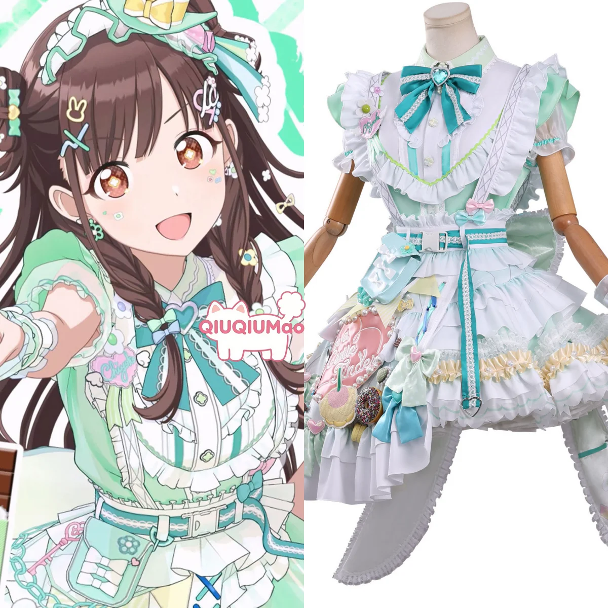 THE IDOLM Cosplay STER SHINY COLORS Costume Anime Chiyoko Sonoda Role Playing Cute Green Lolita Dress Outfit for Women Comic Con
THE IDOLM Cosplay STER SHINY COLORS Costume Anime Chiyoko Sonoda Role Playing Cute Green Lolita Dress Outfit for Women Comic Con