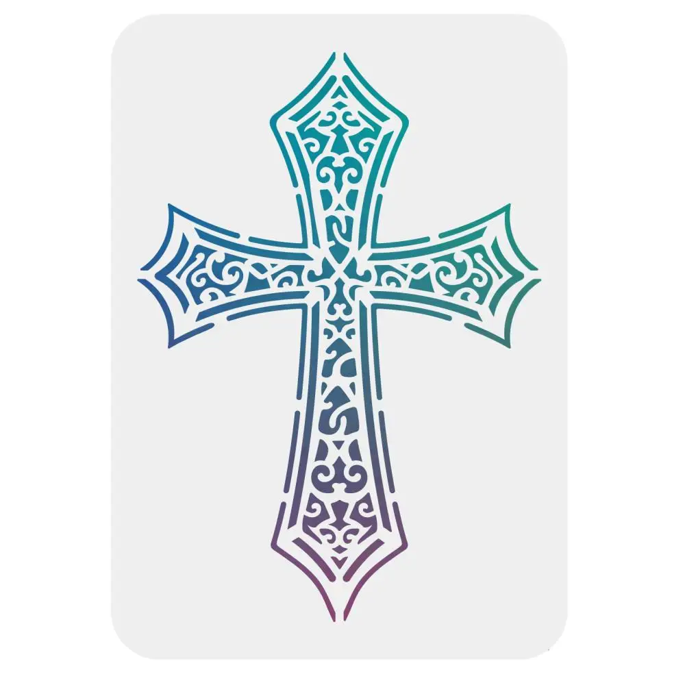 Cross Stencil A4 Size Rectangle Crucifix Painting Plastic Stencil Template Reusable Christmas Stencil for Crafts and Decorations
Cross Stencil A4 Size Rectangle Crucifix Painting Plastic Stencil Template Reusable Christmas Stencil for Crafts and Decorations