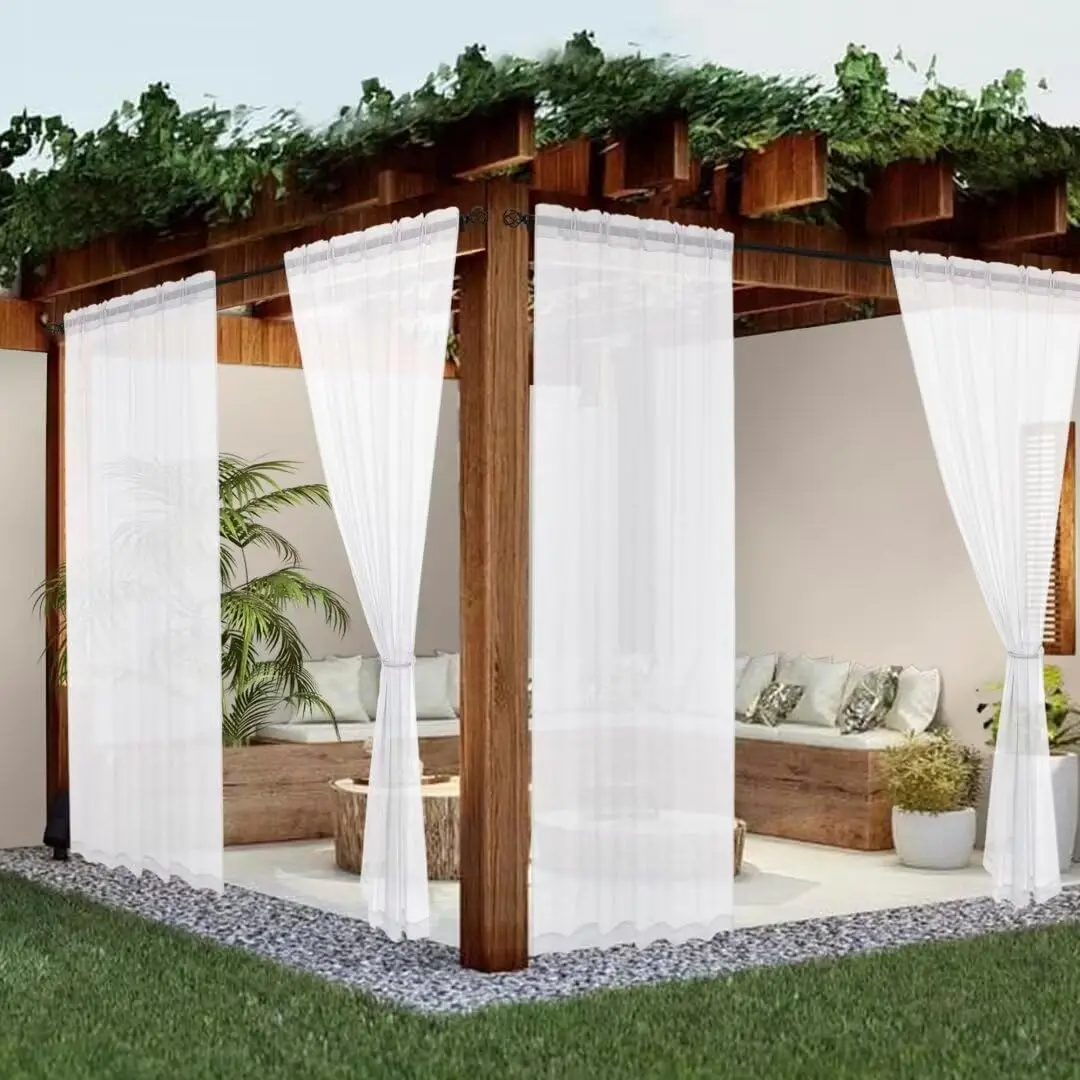 Sheer Outdoor Curtains for Patio Waterproof 4 Panels Linen Look Rod Pocket Indoor Ivory Voile Curtain for Living Room Bedroom
Sheer Outdoor Curtains for Patio Waterproof 4 Panels Linen Look Rod Pocket Indoor Ivory Voile Curtain for Living Room Bedroom