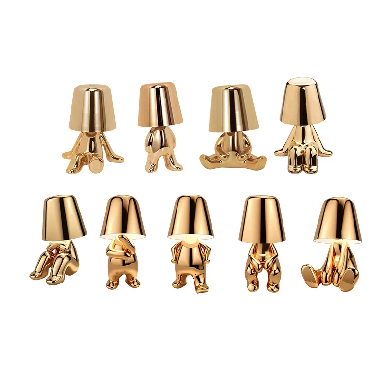 Thinker Man Table Lamps for Bedroom Modern Little Golden Man Night Lights Touch Sensor Rechargebale Desk Lamp Bar Stand Light
Thinker Man Table Lamps for Bedroom Modern Little Golden Man Night Lights Touch Sensor Rechargebale Desk Lamp Bar Stand Light