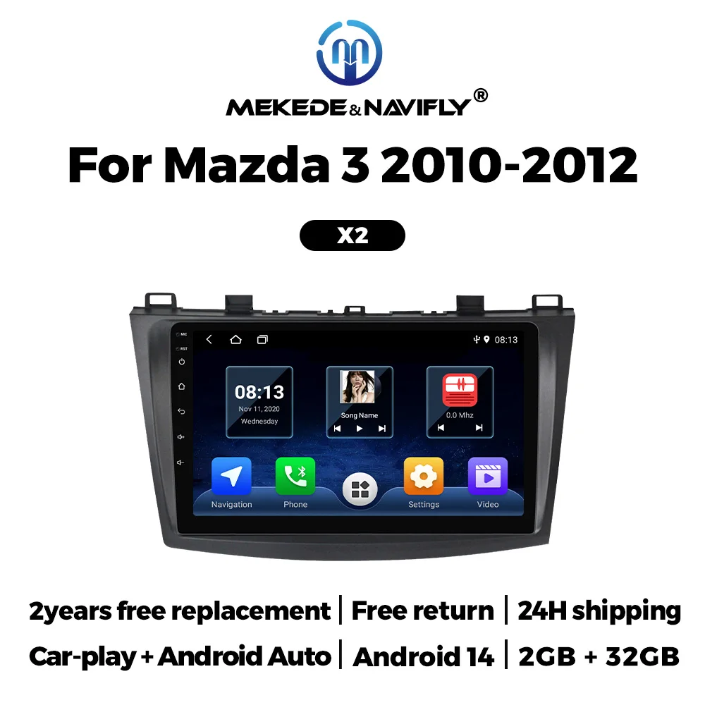 9inch Android14 Car Radio Wireless Car play Android Auto for Mazda 3 2009 2010 2011 2012 2013 Stereo Multimedia Video Player GPS
9inch Android14 Car Radio Wireless Car play Android Auto for Mazda 3 2009 2010 2011 2012 2013 Stereo Multimedia Video Player GPS