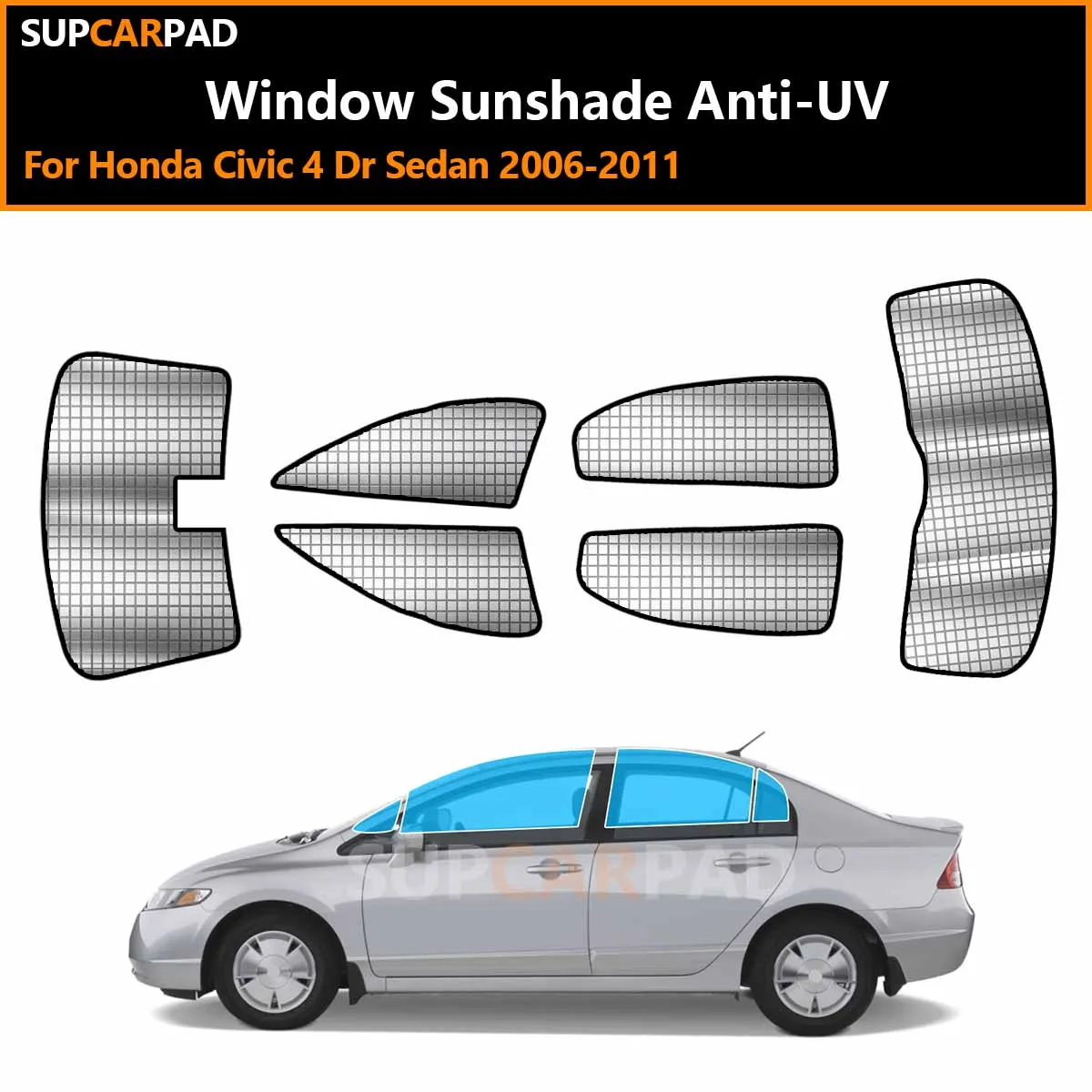 For Honda Civic 4 Dr Sedan 2006-2011 Custom Car Window Sunshade Anti-UV Car Sun Window Visors Sunshade Covers Accessories
For Honda Civic 4 Dr Sedan 2006-2011 Custom Car Window Sunshade Anti-UV Car Sun Window Visors Sunshade Covers Accessories