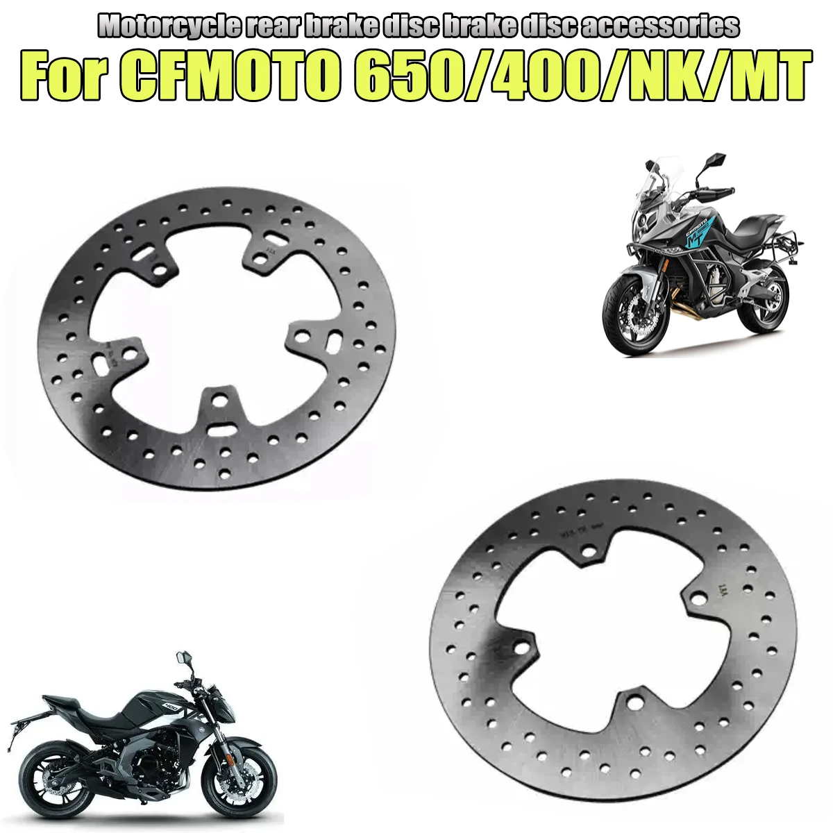 Fit For CFMOTO 400NK 650NK 650MT MT650 NK650 NK400 Motorcycle rear brake disc brake disc accessories 400/650/MT/NK
Fit For CFMOTO 400NK 650NK 650MT MT650 NK650 NK400 Motorcycle rear brake disc brake disc accessories 400/650/MT/NK