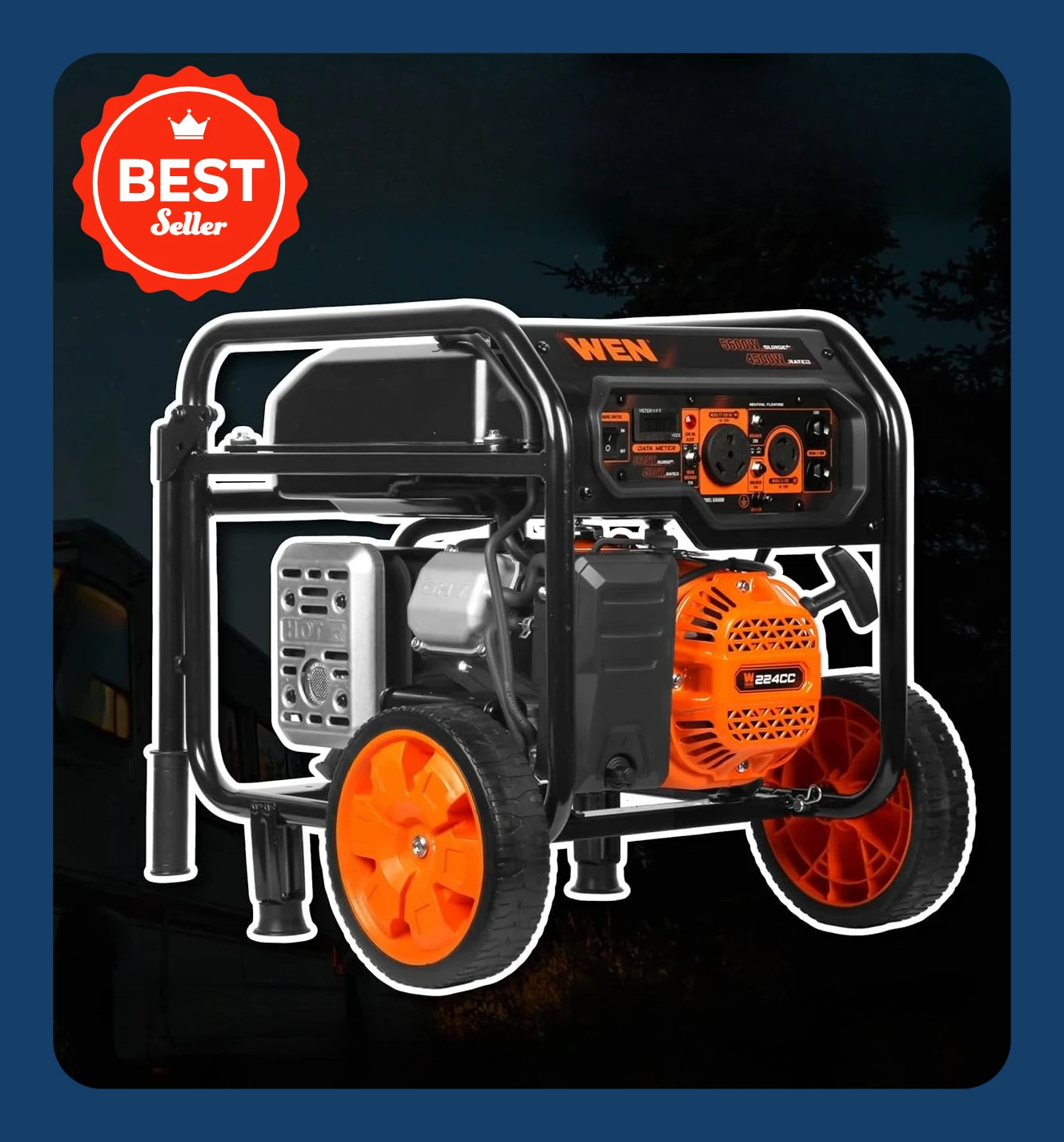 Портативный генератор мощностью 5600 Вт, 224 куб.см, бензобаком емкостью 4,3 галлона, переключателем и готовым к автофургоне (GN5600)
Портативный генератор мощностью 5600 Вт, 224 куб.см, бензобаком емкостью 4,3 галлона, переключателем и готовым к автофургоне (GN5600)