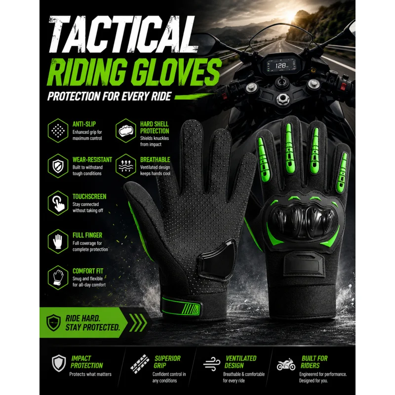 Men’s Motorcycle Riding Gloves, Touchscreen Hard Shell Protective Gloves
Men’s Motorcycle Riding Gloves, Touchscreen Hard Shell Protective Gloves