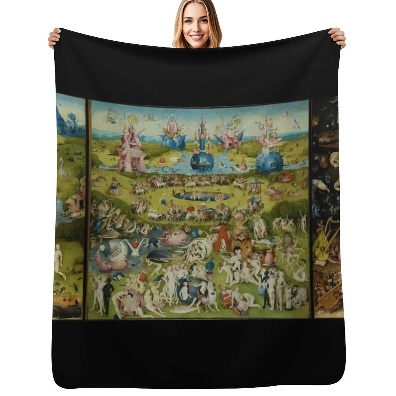 The Garden of Earthly Delights by Hieronymus Bosch (1480-1505) Throw Blanket Foldable Soft Warm Blanket for Outdoor Use
The Garden of Earthly Delights by Hieronymus Bosch (1480-1505) Throw Blanket Foldable Soft Warm Blanket for Outdoor Use