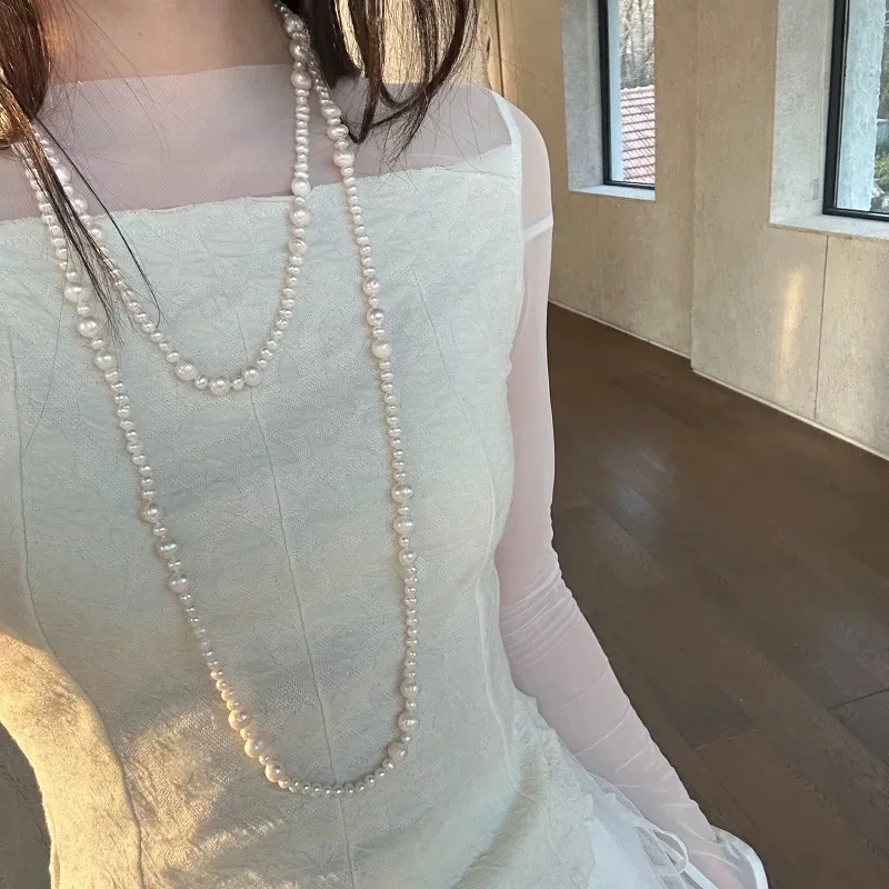 Sweater Chain Natural Strong Light Freshwater Pearl Twin Temperament Long Necklace
Sweater Chain Natural Strong Light Freshwater Pearl Twin Temperament Long Necklace