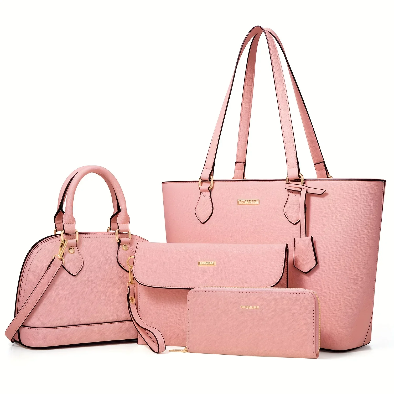 Set of 4 Stylish Handbags for Women, Including Purses, Wallets, Tote Bags, And Crossbody Bags, Perfect As a Valentine'S Day Gift for Ladies And
Set of 4 Stylish Handbags for Women, Including Purses, Wallets, Tote Bags, And Crossbody Bags, Perfect As a Valentine'S Day Gift for Ladies And