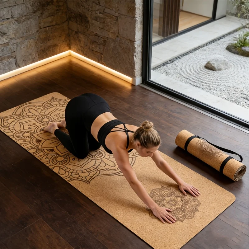 Mandala Cork TPE Yoga Mat,182.88cm by 60.96 cm,Features a 5mm Thickness,Designed to Be Non-Slip. With Carrying Bag,Yoga, Pilates
Mandala Cork TPE Yoga Mat,182.88cm by 60.96 cm,Features a 5mm Thickness,Designed to Be Non-Slip. With Carrying Bag,Yoga, Pilates
