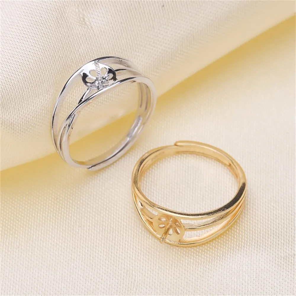 S925 Silver Sterling Ring Inlaid Zirconia Half Hole Pearl Ring Base Resizable Design DIY Handmade Fine Jewelry Ring Accessories
S925 Silver Sterling Ring Inlaid Zirconia Half Hole Pearl Ring Base Resizable Design DIY Handmade Fine Jewelry Ring Accessories