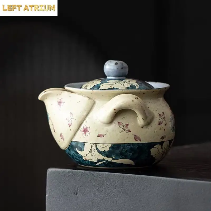 180ML Antique Butterfly Dance Lily Treasure Bottle Pot Caramel Glaze Ceramic Hand Grab Pot Filter Brewing Teapot Retro Tea Set
180ML Antique Butterfly Dance Lily Treasure Bottle Pot Caramel Glaze Ceramic Hand Grab Pot Filter Brewing Teapot Retro Tea Set
