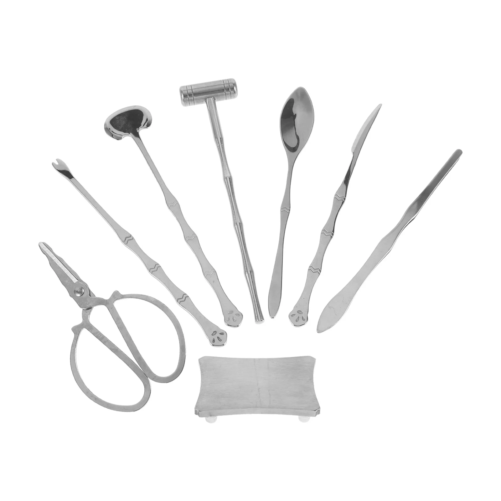 1Set Crab Eating Tools Metal Seafood Shell Opening Set Lobster Crackers Picks Crab Leg Crackers Forks Metal Kitchen Utensils
1Set Crab Eating Tools Metal Seafood Shell Opening Set Lobster Crackers Picks Crab Leg Crackers Forks Metal Kitchen Utensils