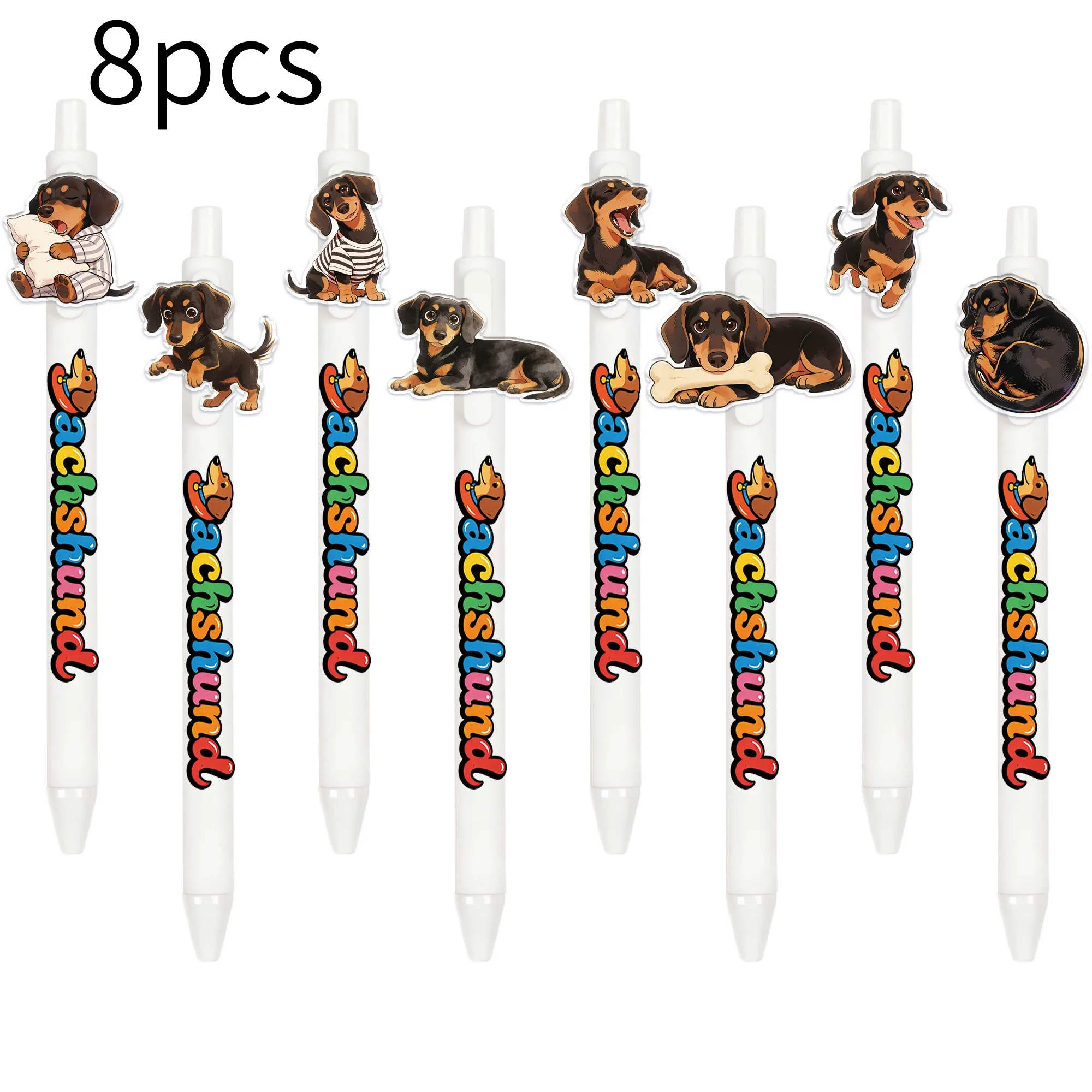 8pcs Dog-Themed Ballpoint Pens Pet Dog Theme Patch Printed Pens Student Writing Gift Pens
8pcs Dog-Themed Ballpoint Pens Pet Dog Theme Patch Printed Pens Student Writing Gift Pens