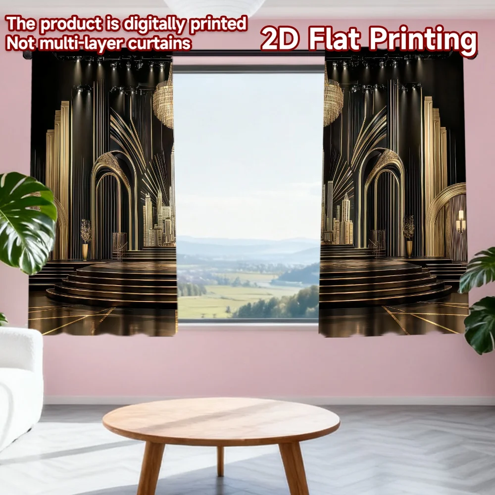2D flat printing 2pcs Party Curtain Glamorous Deco Stage Digital Printed Polyester Drapes All Season Party & Holiday Decor
2D flat printing 2pcs Party Curtain Glamorous Deco Stage Digital Printed Polyester Drapes All Season Party & Holiday Decor