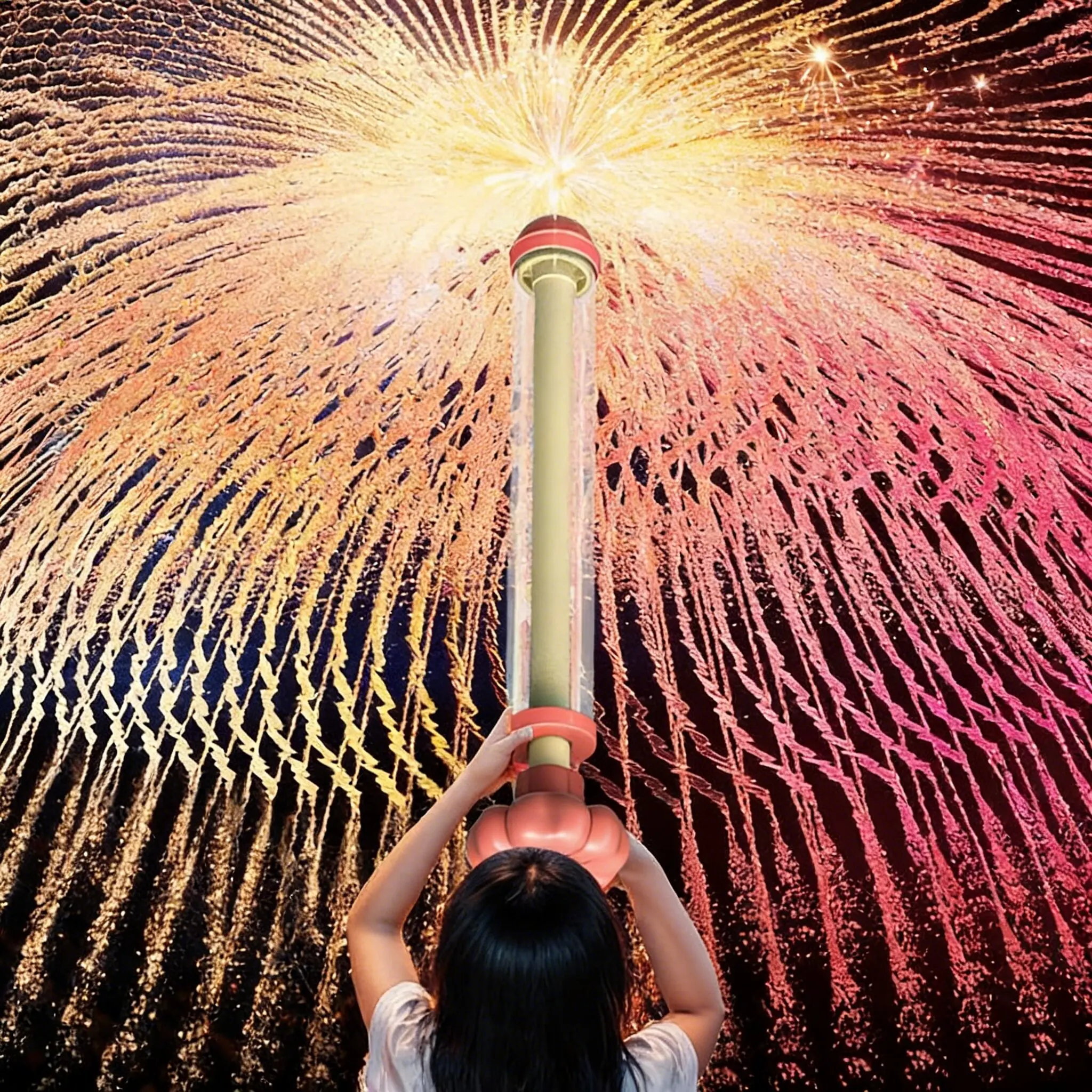 Fireworks Water Gun Pull-Out Water Blaster Kids Summer Outdoor Beach Toy for Water Fight Pool Lawn Interactive Splash Game Props
Fireworks Water Gun Pull-Out Water Blaster Kids Summer Outdoor Beach Toy for Water Fight Pool Lawn Interactive Splash Game Props