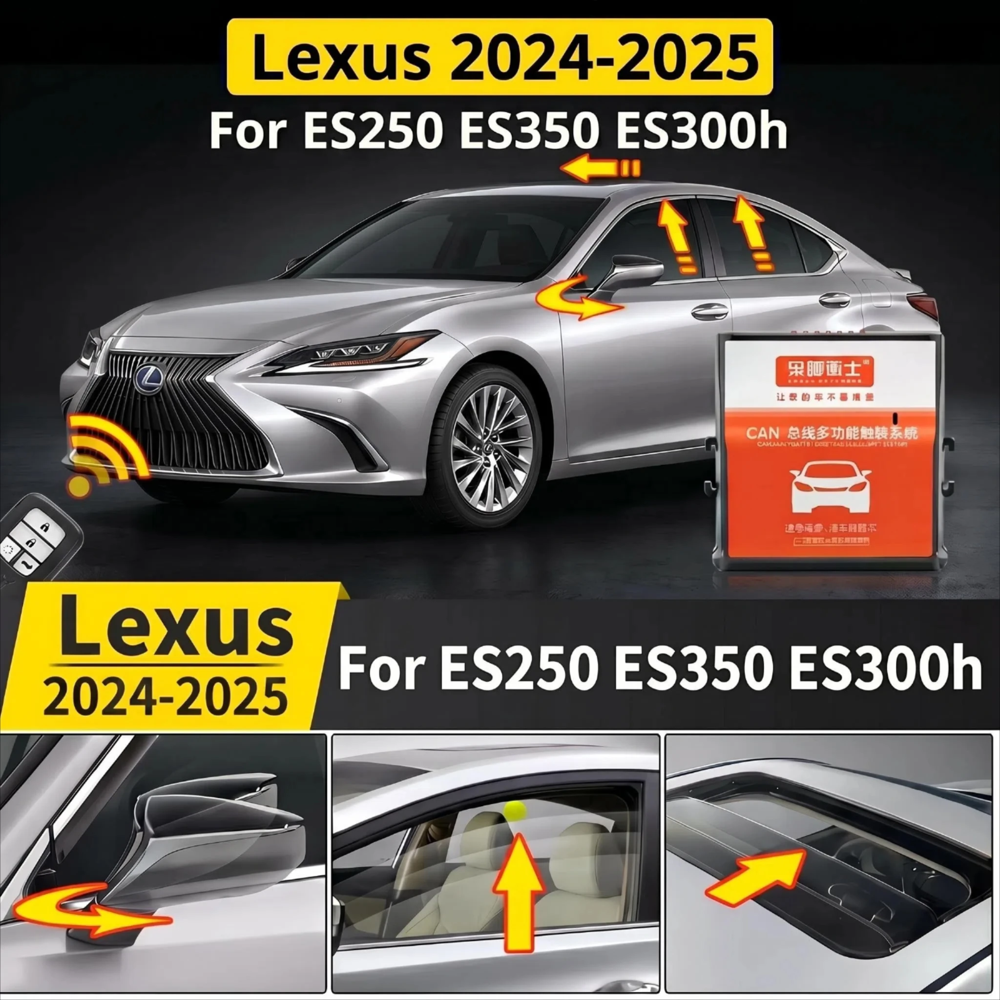 Car Automatic Window Closed And Folding Mirror And Sunroof Close For Lexus ES 2024-2025 ES250 ES350 ES300h F-SPORT Accessories
Car Automatic Window Closed And Folding Mirror And Sunroof Close For Lexus ES 2024-2025 ES250 ES350 ES300h F-SPORT Accessories