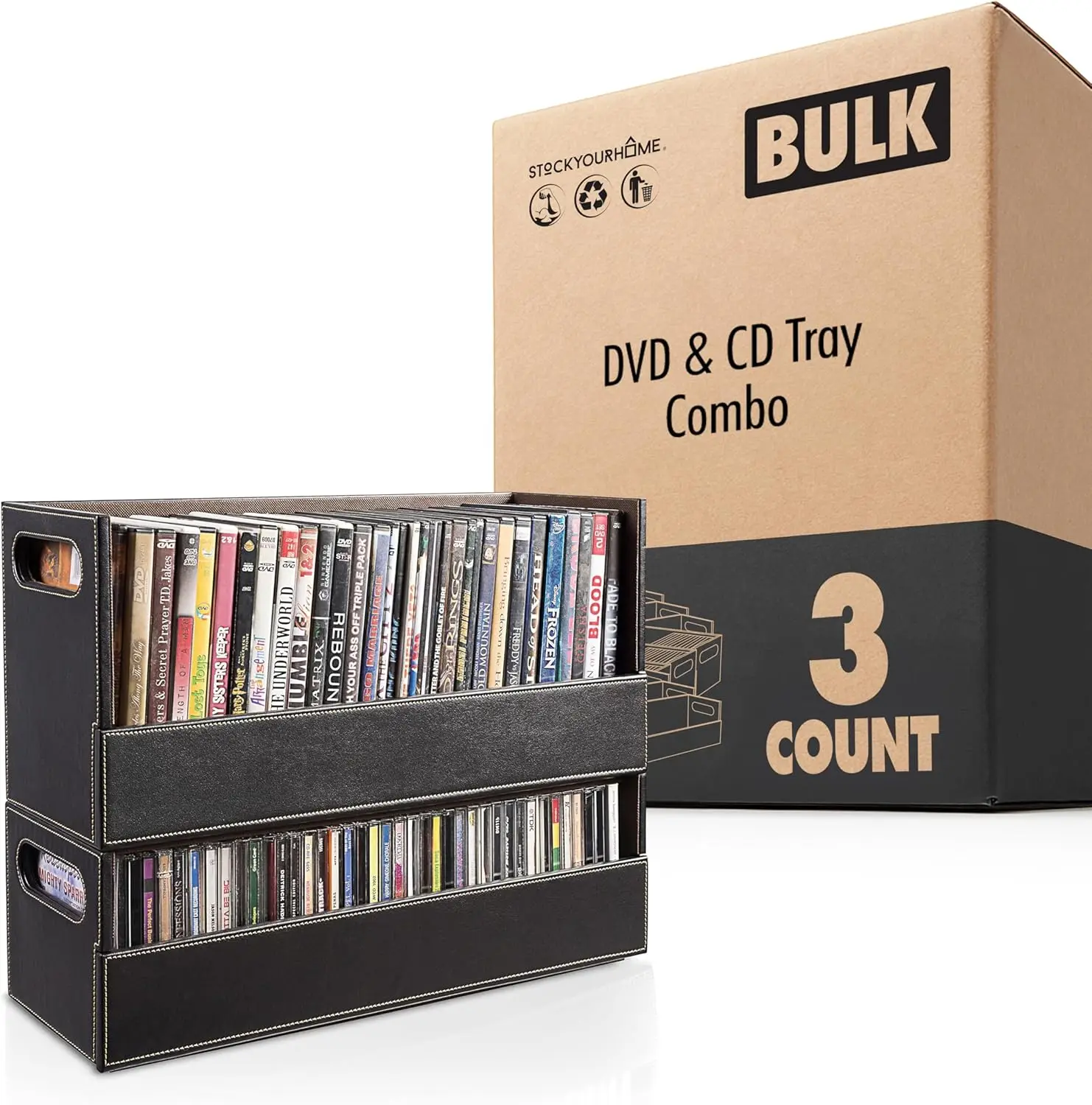 Stock Your Home DVD and CD Storage Box, Movie Shelf Organizer for Blu ray Video Game Cases CDs and VHS, Display Stand Holds up t
Stock Your Home DVD and CD Storage Box, Movie Shelf Organizer for Blu ray Video Game Cases CDs and VHS, Display Stand Holds up t