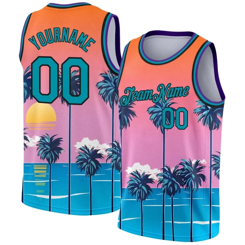 Customized Name Numbers Pattern Tank Tops Men Hawaiian Fruit Coconut Tree Basketball 3D Print Tees Summer Sports O-Neck Vest Top
Customized Name Numbers Pattern Tank Tops Men Hawaiian Fruit Coconut Tree Basketball 3D Print Tees Summer Sports O-Neck Vest Top