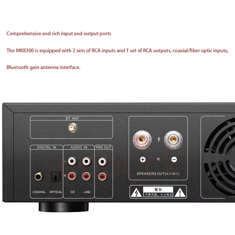SUNBUCK MK8300 Electronic Tube Amplifier HIFI Multifunctional Gallstones Combined With High-Power Bluetooth Amplifier Audio
SUNBUCK MK8300 Electronic Tube Amplifier HIFI Multifunctional Gallstones Combined With High-Power Bluetooth Amplifier Audio
