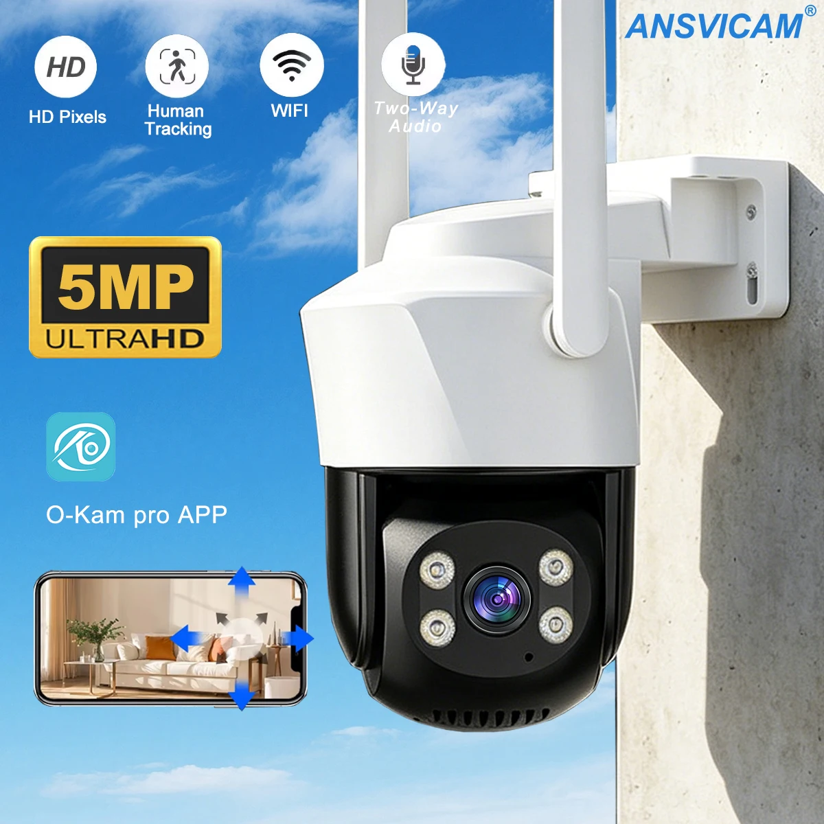 5MP PTZ Outdoor Security Camera 1080P WiFi IP Cam with IP66 Weatherproof AI Human Detection, Color Night Vision & Two-Way Audio
5MP PTZ Outdoor Security Camera 1080P WiFi IP Cam with IP66 Weatherproof AI Human Detection, Color Night Vision & Two-Way Audio