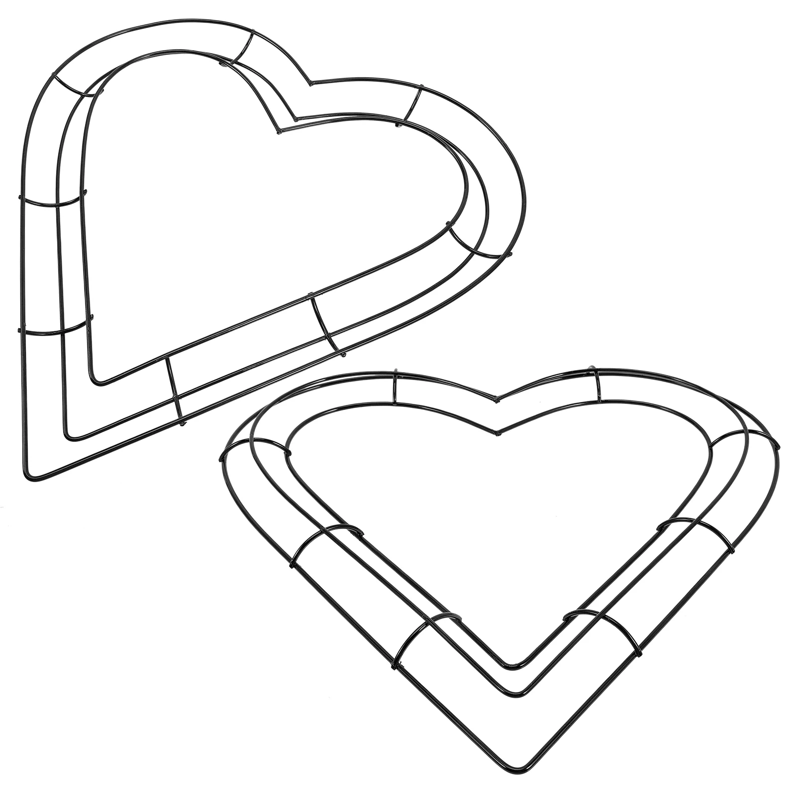 2Pcs Heart Wreath Black 30cm Metal Frame Metal Heart Wreath Frame Garland Decorative Flower Hoops Iron Circle
2Pcs Heart Wreath Black 30cm Metal Frame Metal Heart Wreath Frame Garland Decorative Flower Hoops Iron Circle